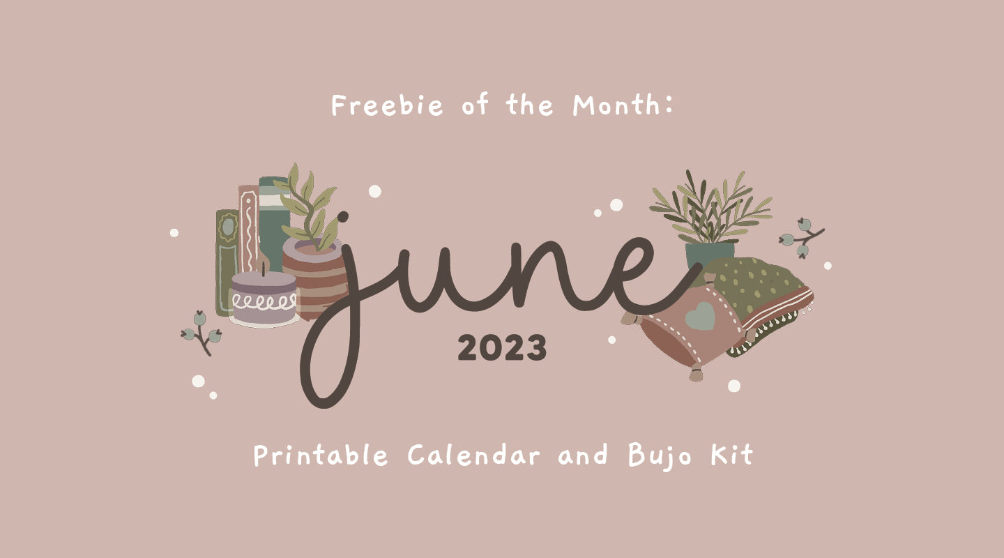 FOTM: June Free Printable Calendar and Bujo Kit